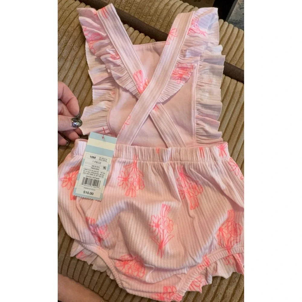 NEW toddler girls size 18 months one piece Cat & Jack outfit.  Cute, comfy.